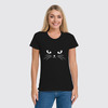 Заказать женскую футболку в Москве. Футболка классическая Black Cat (Черная Кошка) от coolmag - готовые дизайны и нанесение принтов.