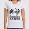Заказать женскую футболку в Москве. Футболка классическая Боевое самбо (черно-белый 2) от БОЕВОЕ САМБО - готовые дизайны и нанесение принтов.
