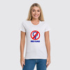 Заказать женскую футболку в Москве. Футболка классическая Без баб от THE_NISE  - готовые дизайны и нанесение принтов.