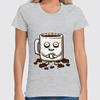 Заказать женскую футболку в Москве. Футболка классическая Кофе (Coffee) от coolmag - готовые дизайны и нанесение принтов.