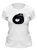Заказать женскую футболку в Москве. Футболка классическая Чёрный котяра и котята от kuka-nina - готовые дизайны и нанесение принтов.
