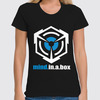 Заказать женскую футболку в Москве. Футболка классическая mind.in.a.box / Cube Logo от OEX design - готовые дизайны и нанесение принтов.