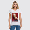 Заказать женскую футболку в Москве. Футболка классическая Marilyn Monroe red от KinoArt - готовые дизайны и нанесение принтов.