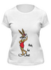 Заказать женскую футболку в Москве. Футболка классическая Bugs Bunny_woman от Printio - готовые дизайны и нанесение принтов.