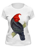 Заказать женскую футболку в Москве. Футболка классическая Попугайчик от Pinky-Winky - готовые дизайны и нанесение принтов.