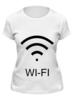 Заказать женскую футболку в Москве. Футболка классическая WIFI connect от ulfater2@gmail.com - готовые дизайны и нанесение принтов.
