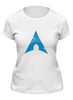 Заказать женскую футболку в Москве. Футболка классическая Фанат Arch Linux от byromul - готовые дизайны и нанесение принтов.