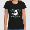 Заказать женскую футболку в Москве. Футболка классическая Mighty ducks от Vinli.shop  - готовые дизайны и нанесение принтов.