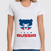 Заказать женскую футболку в Москве. Футболка классическая Russia team от Easy-store - готовые дизайны и нанесение принтов.