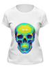 Заказать женскую футболку в Москве. Футболка классическая Colorfull skull от scoopysmith - готовые дизайны и нанесение принтов.