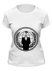 Заказать женскую футболку в Москве. Футболка классическая Anonymous от badiy1 - готовые дизайны и нанесение принтов.