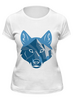 Заказать женскую футболку в Москве. Футболка классическая Волк (Wolf) от trugift - готовые дизайны и нанесение принтов.