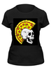Заказать женскую футболку в Москве. Футболка классическая Пицца и череп от THE_NISE  - готовые дизайны и нанесение принтов.