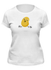 Заказать женскую футболку в Москве. Футболка классическая Цыплёнок от Nata_Voronova_Print  - готовые дизайны и нанесение принтов.