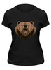 Заказать женскую футболку в Москве. Футболка классическая Медведь от Ирина - готовые дизайны и нанесение принтов.