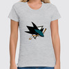 Заказать женскую футболку в Москве. Футболка классическая San Jose Sharks / NHL USA от KinoArt - готовые дизайны и нанесение принтов.