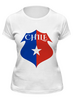 Заказать женскую футболку в Москве. Футболка классическая Сборная Чили по футболу от printik - готовые дизайны и нанесение принтов.