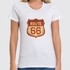 Заказать женскую футболку в Москве. Футболка классическая Route 66 от Анна Андреева - готовые дизайны и нанесение принтов.