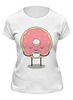 Заказать женскую футболку в Москве. Футболка классическая Пончик от nadegda - готовые дизайны и нанесение принтов.