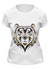 Заказать женскую футболку в Москве. Футболка классическая Медведь от Ordwen - готовые дизайны и нанесение принтов.