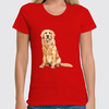 Заказать женскую футболку в Москве. Футболка классическая Dog Golden Retriever от T-shirt print  - готовые дизайны и нанесение принтов.