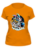 Заказать женскую футболку в Москве. Футболка классическая Кролик космонавт от Print design  - готовые дизайны и нанесение принтов.