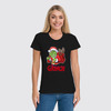 Заказать женскую футболку в Москве. Футболка классическая Grinch от T-shirt print  - готовые дизайны и нанесение принтов.