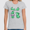 Заказать женскую футболку в Москве. Футболка классическая Зелёные кролики от skynatural - готовые дизайны и нанесение принтов.