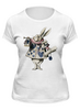 Заказать женскую футболку в Москве. Футболка классическая Кролик из Алисы от T-shirt print  - готовые дизайны и нанесение принтов.
