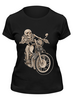 Заказать женскую футболку в Москве. Футболка классическая Skeleton Biker от Leichenwagen - готовые дизайны и нанесение принтов.