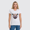 Заказать женскую футболку в Москве. Футболка классическая Полигональный медведь от oldman - готовые дизайны и нанесение принтов.