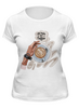 Заказать женскую футболку в Москве. Футболка классическая Coffee ☕️ от @kristy_art_k  - готовые дизайны и нанесение принтов.