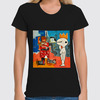Заказать женскую футболку в Москве. Футболка классическая Basquiat/Жан-Мишель Баския от Just kidding - готовые дизайны и нанесение принтов.
