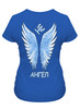 Заказать женскую футболку в Москве. Футболка классическая Крылья ангела от p_i_r_a_n_y_a  - готовые дизайны и нанесение принтов.