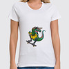 Заказать женскую футболку в Москве. Футболка классическая Динозавр от YellowCloverShop - готовые дизайны и нанесение принтов.