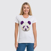 Заказать женскую футболку в Москве. Футболка классическая Полигональная панда от oldman - готовые дизайны и нанесение принтов.