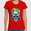 Заказать женскую футболку в Москве. Футболка классическая Summer skull  от T-shirt print  - готовые дизайны и нанесение принтов.