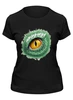 Заказать женскую футболку в Москве. Футболка классическая Глаз зеленого дракона от tigerda  - готовые дизайны и нанесение принтов.