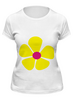 Заказать женскую футболку в Москве. Футболка классическая жнлтый цветок от nikol - готовые дизайны и нанесение принтов.