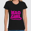 Заказать женскую футболку в Москве. Футболка классическая Bad girl (Плохая девченка) от Easy-store - готовые дизайны и нанесение принтов.