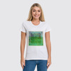 Заказать женскую футболку в Москве. Футболка классическая green square от 251164@mail.ru - готовые дизайны и нанесение принтов.