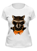 Заказать женскую футболку в Москве. Футболка классическая What's a raccoon? от balden - готовые дизайны и нанесение принтов.