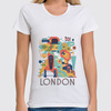 Заказать женскую футболку в Москве. Футболка классическая Лондон от Виктор Гришин - готовые дизайны и нанесение принтов.
