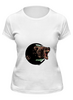 Заказать женскую футболку в Москве. Футболка классическая Медведь от YellowCloverShop - готовые дизайны и нанесение принтов.