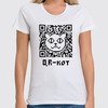 Заказать женскую футболку в Москве. Футболка классическая QR-кот от ulybka74@mail.ru - готовые дизайны и нанесение принтов.