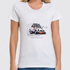 Заказать женскую футболку в Москве. Футболка классическая Автомобиль Citroen 2cv Rally от miks - готовые дизайны и нанесение принтов.