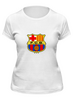 Заказать женскую футболку в Москве. Футболка классическая Futbol Club Barcelona от KinoArt - готовые дизайны и нанесение принтов.