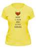 Заказать женскую футболку в Москве. Футболка классическая Love Khimki от Ирэн - готовые дизайны и нанесение принтов.