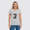 Заказать женскую футболку в Москве. Футболка классическая Bad Panda   от T-shirt print  - готовые дизайны и нанесение принтов.
