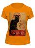 Заказать женскую футболку в Москве. Футболка классическая Чёрный кот. CHAT NOIR. от Виктор Гришин - готовые дизайны и нанесение принтов.
